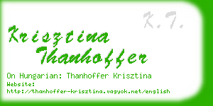 krisztina thanhoffer business card